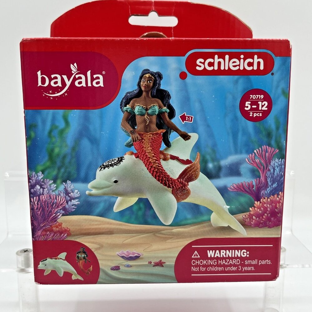 Schleich Bayala Mermaid Princess‎ Isabelle on Dolphin 70719 Figure Open Box New